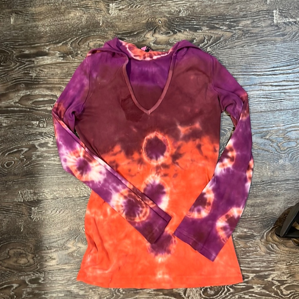 IDI Womens Tie Dyed Look Long Sleeve